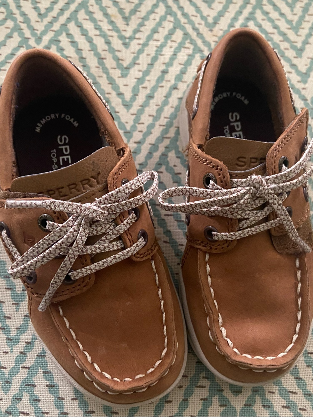 Sperry Kids Tan Leather Boat Shoes